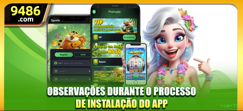 Bônus exclusivos membros VIP rider777